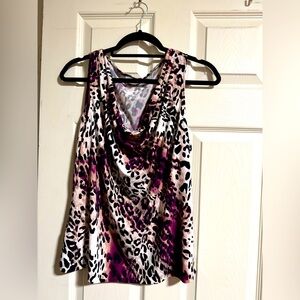 Calvin Klein Animal Print Flow Top